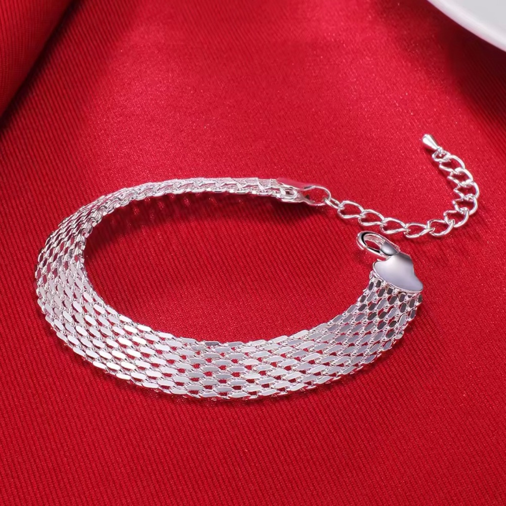Sterling Silver Mesh Multi-Strand Bracelet - Women's Jewelry